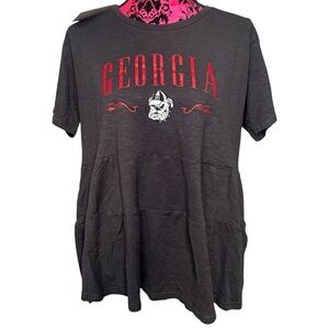Georgia Bulldogs Boxercraft Black and Pink Graphic Tee 1S0010